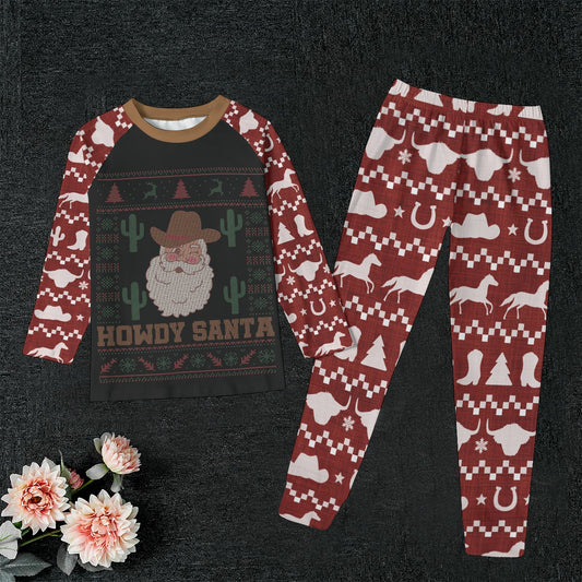 Howdy Santa Youth Pajamas