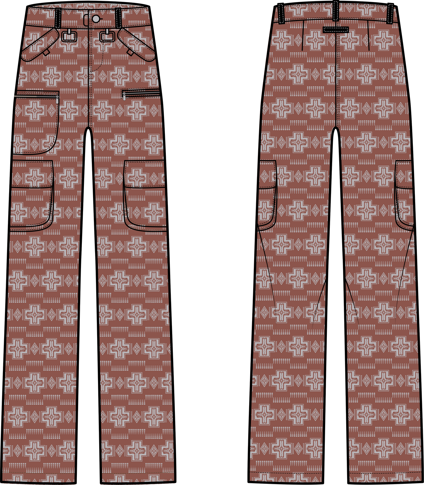 Western Women Snow Pants Clay